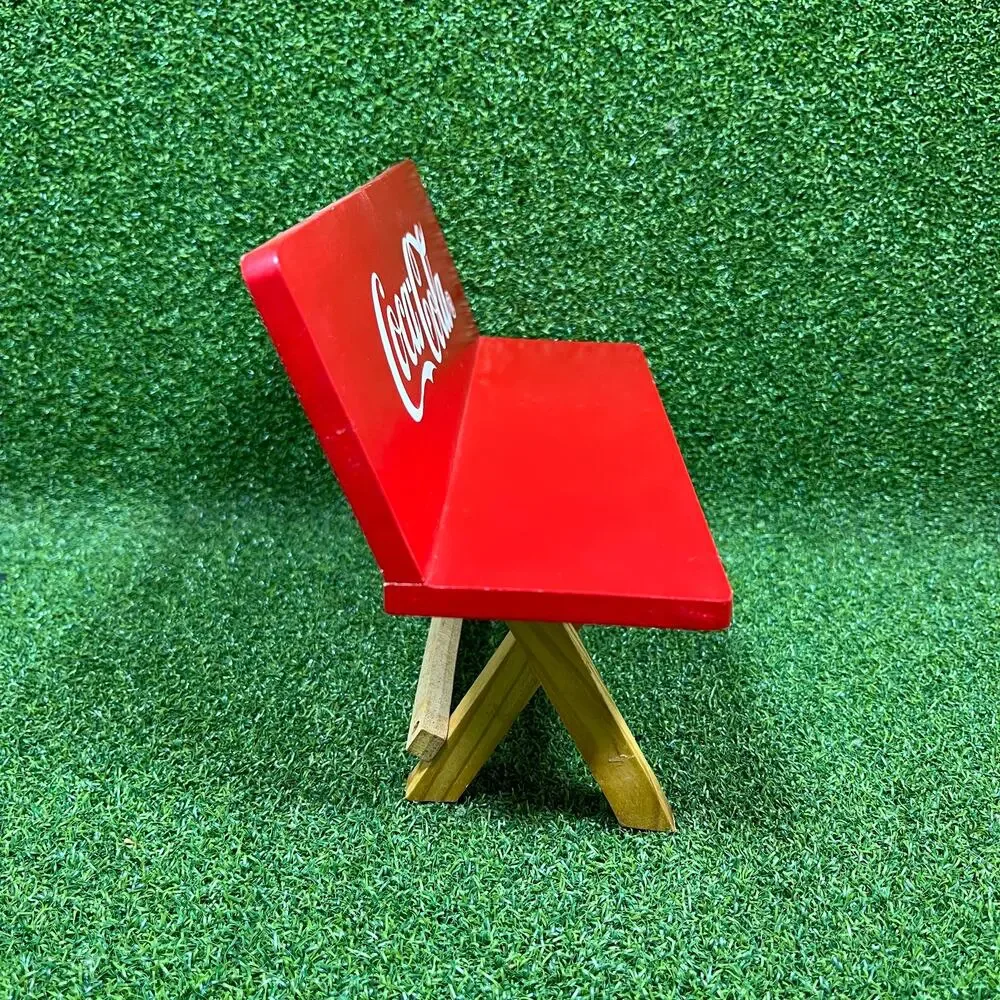 Vintage 1998 Coca-Cola Miniature Wooden Display Bench